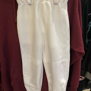 Kids White Baseball/Jogger Pants